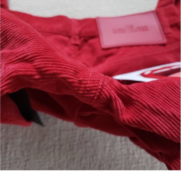 ♥️ Marc Jacobs ♥️ NWT Darling Red Corduroy Mid Rise Turn-Up Crop Pant Cuff 26 S - Picture 15 of 15